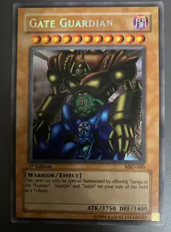 Yugioh Gate Guardian Metal Raiders 1st Edition Secret Rare Holo MRD-000 2002 - Image 1