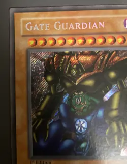 Yugioh Gate Guardian Metal Raiders 1st Edition Secret Rare Holo MRD-000 2002 - Image 4
