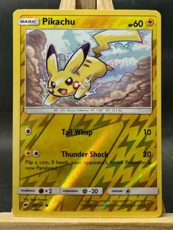 Pikachu Reverse Holo Pokemon Trading Card Game SM - Burning Shadows 40/147 NM - Image 1