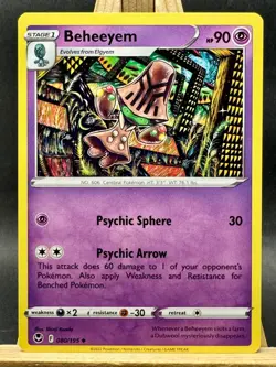 Beheeyem Shinji Kanda Pokemon Trading Card Game SWSH12 Silver Tempest 080/195 NM - Image 1