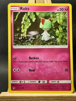 Ralts Yuka Morii Pokemon Trading Card Game SM - Lost Thunder 139/214 NM - Image 1