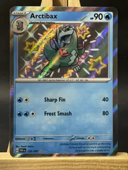 Arctibax Shiny Rare Pokemon Trading Card Game SV: Paldean Fates 129/091 NM - Image 1
