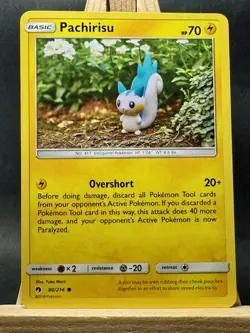 Pachirisu Yuka Morii Pokemon Trading Card Game SM - Lost Thunder 80/214 NM - Image 1