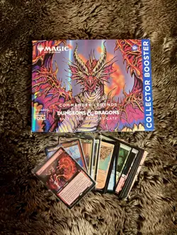Opened MTG Battle for Baldur's Gate Collector Booster Pack | All 15 Cards - Image 1