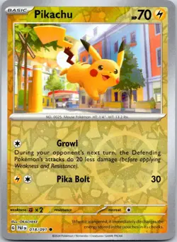 Pikachu - (Reverse Cosmos Holo) Promo Miscellaneous Cards & Products 018/091 NM - Image 1