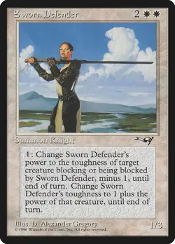 [MTG] Sworn Defender (Retro Frame) (19) (ALL) LP-HP - Image 1