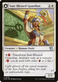 [MTG] Sun-Blessed Guardian // Furnace-Blessed Conqueror (0038) (MOM) LP-HP - Image 1