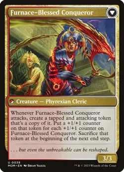 [MTG] Sun-Blessed Guardian // Furnace-Blessed Conqueror (0038) (MOM) LP-HP - Image 2