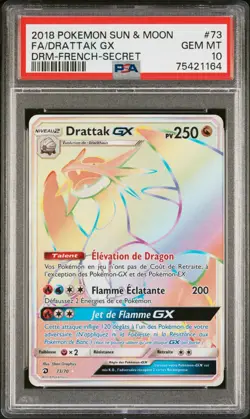 Carte Pokemon Drattak GX 73/70 PSA 10 POP 2 !!! Majeste Des Dragons SL FRANCE - Image 1