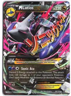 M Latios EX 59/108 Holo Rare EX Roaring Skies Pokemon - Image 1