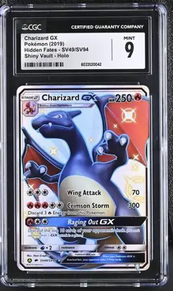 CGC 9 CHARIZARD GX SV49 HIDDEN FATES SHINY VAULT SUN & MOON POKEMON MINT - Image 1