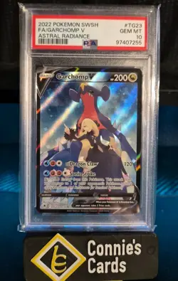 2022 POKEMON SWORD & SHIELD ASTRAL RADIANCE #TG23 FULL ART/GARCHOMP V PSA 10 - Image 1
