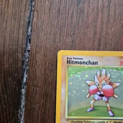 Hitmonchan 7/102 MP Pokemon Holo Base Set Vintage Wizards Era Pokemon TCG - Image 3