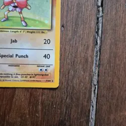 Hitmonchan 7/102 MP Pokemon Holo Base Set Vintage Wizards Era Pokemon TCG - Image 5