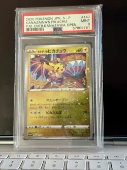 Pokemon Japanese Kanazawa's Pikachu Reverse 147 PSA 9 MINT Pokemon Center Promo - Image 1
