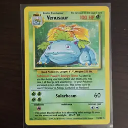 Venusaur Holo Foil Base Set #015 Vintage 1999 Pokemon TCG - Image 1