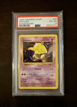 Pokemon 1999 Base Set Shadowless Drowzee 49/102 PSA 4 VG-EX - Image 1