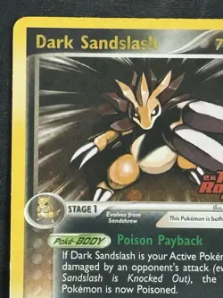 Pokemon TCG Dark Sandslash 18/109 Team Rocket Returns Reverse Holo Stamp - Image 2