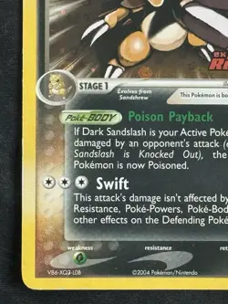 Pokemon TCG Dark Sandslash 18/109 Team Rocket Returns Reverse Holo Stamp - Image 5
