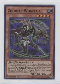 Super Rare - Zodiac Whiptail 1st Ed. YuGiOh Raging Tempest #RATE-EN016 - Image 1
