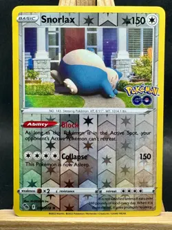 Snorlax Holo Rare Pokemon GO 055/078 LP - Image 1