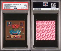 1998 POKEMON AMADA JAPANESE VENUSAUR SUPER DX STICKERS PSA 9 - Image 2