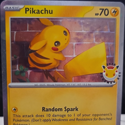 Pokemon TCG Pikachu 051/162 SV05 Promo Stamped English HP 70 Random Spark Basic… - Image 1