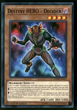 Destiny HERO - Decider LEHD-ENA12 Common / Short Print Yu-Gi-Oh 1st Edition NM - Image 1