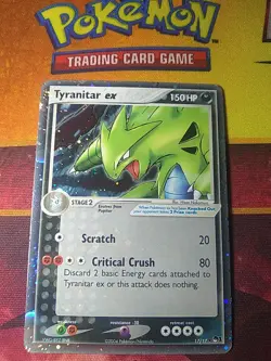 Pokemon TCG Tyranitar EX Cosmos Holo Ultra Rare Card 17/17 Pop Series 1 LP NM - Image 1