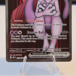 Team Rocket’s Mewtwo ex 213/182 Ultra Rare Destined Rivals Pokemon Card - Image 3