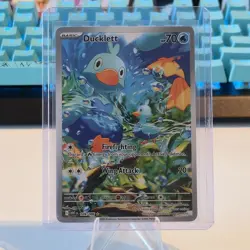 Ducklett 109/086 Illustration Rare White Flare Pokemon Card TCG Near Mint - Image 1