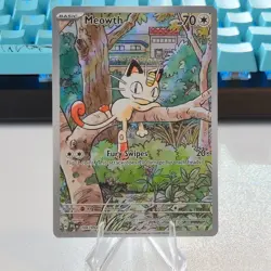 Meowth #106/094 Illustration Rare Phantasmal Flames Pokemon Card NM TCG - Image 1