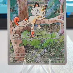 Meowth #106/094 Illustration Rare Phantasmal Flames Pokemon Card NM TCG - Image 3