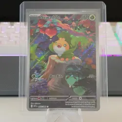 Sewaddle 087/086 Illustration Rare White Flare Pokemon Card TCG NM - Image 1