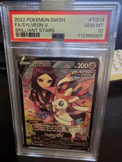 PSA 10 Sylveon V TG14/TG30 Pokemon Brilliant Stars Trainer Gallery Card - Image 1