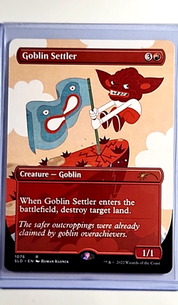 2022 MTG Magic the Gathering Secret Lair Drop SLD Borderless 1076 Goblin Settler - Image 1