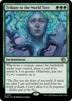 NM Tribute to the World Tree, MTG, March of the Machine, Magic, 211 - Image 1