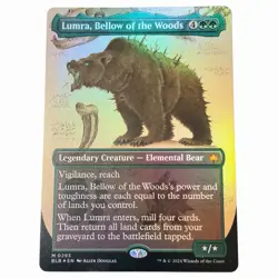 Lumra, Bellow of the Woods (0293) - Foil - Borderless Bloomburrow Magic MTG LP - Image 1
