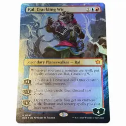 MTG Ral, Crackling Wit (Borderless) - Bloomburrow - LP Mythic #341 Foil - Image 1