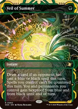 Veil of Summer Borderless Secrets of Strixhaven NM MTG - Image 1