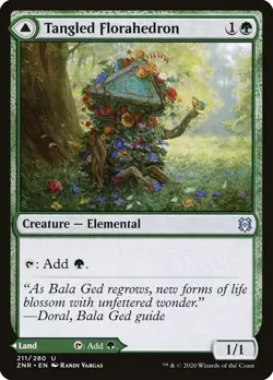 [MTG] Tangled Florahedron // Tangled Vale (211) (ZNR) LP-HP - Image 1
