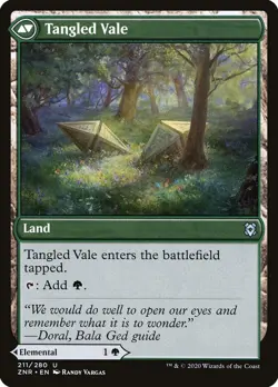 [MTG] Tangled Florahedron // Tangled Vale (211) (ZNR) LP-HP - Image 2