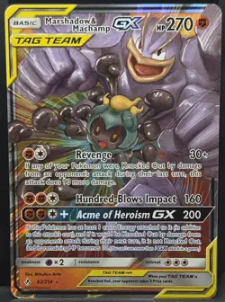 Pokemon Marshadow & Machamp GX Tag Team Full Art Ultra Rare Holo 82/214 NM 👊 - Image 1