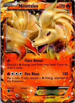 Ninetales EX 13/83 Holo Rare EX Generations Pokemon NM - Image 1