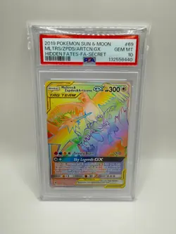 Moltres Zapdos Articuno GX 69/68 Pokemon Hidden Fates - PSA 10 Gem Mint - Image 1