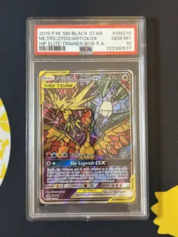 Moltres & Zapdos & Articuno - Hidden Fates ETB Promo - SM210 - PSA 10 - Pokemon - Image 1