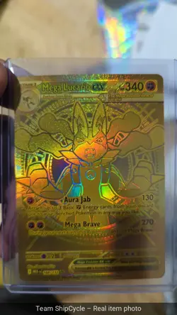 2025 Pokemon Mega Evolution MEG EN Lucario ex Hyper Rare 188132 G2U - Image 3