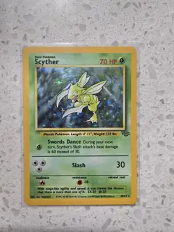 1999 Pokemon Jungle Scyther 10/64 Holo Rare WOTC Vintage LP - Image 1
