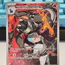 Team Rocket’s Houndoom 191/182 Illustration Rare Pokemon Destined Rivals - Image 2