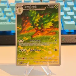 2025 Pokemon TCG Sawsbuck 92/86 Full Art Holo White Flare Rare - Image 1